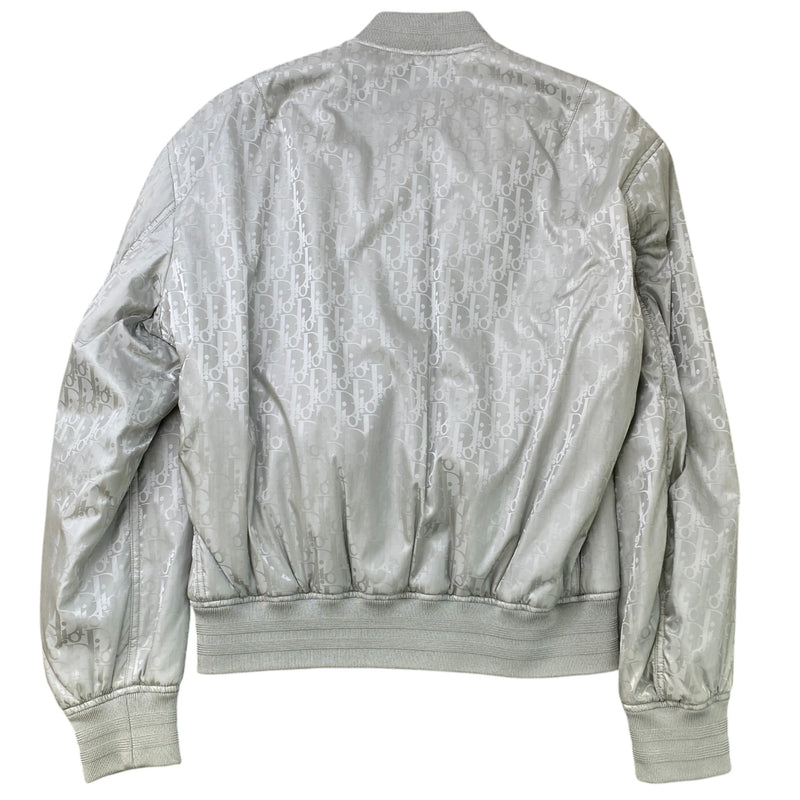 Men's Oblique Bomber Jacket Grey Size M