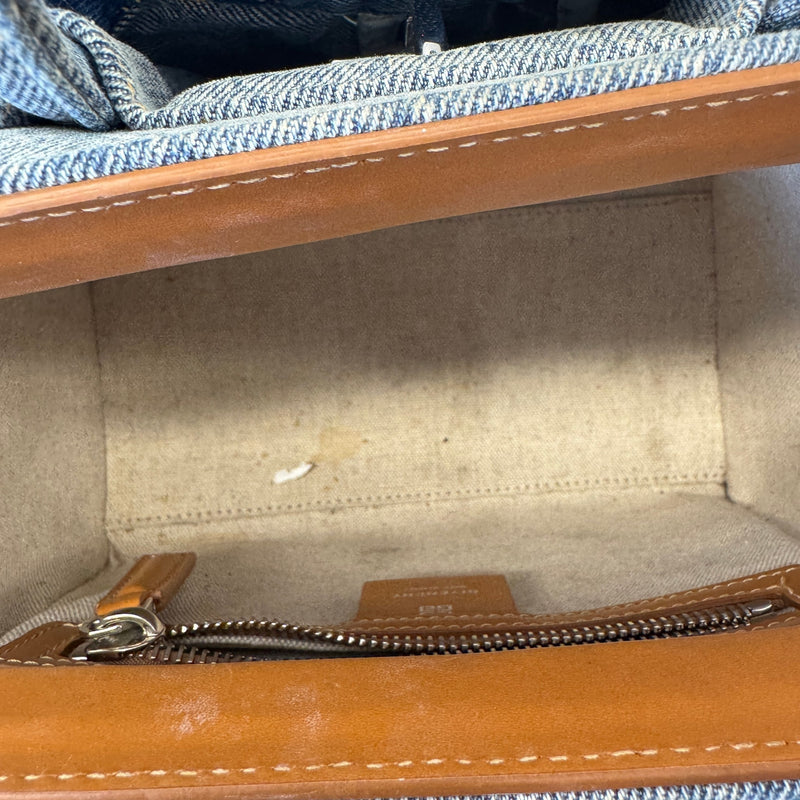 Women's Antigona Lock Mini Boyfriend denim Bag Blue