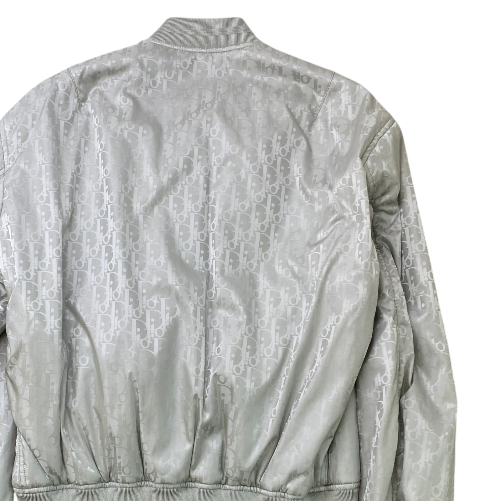 Men's Oblique Bomber Jacket Grey Size M - Photo 4