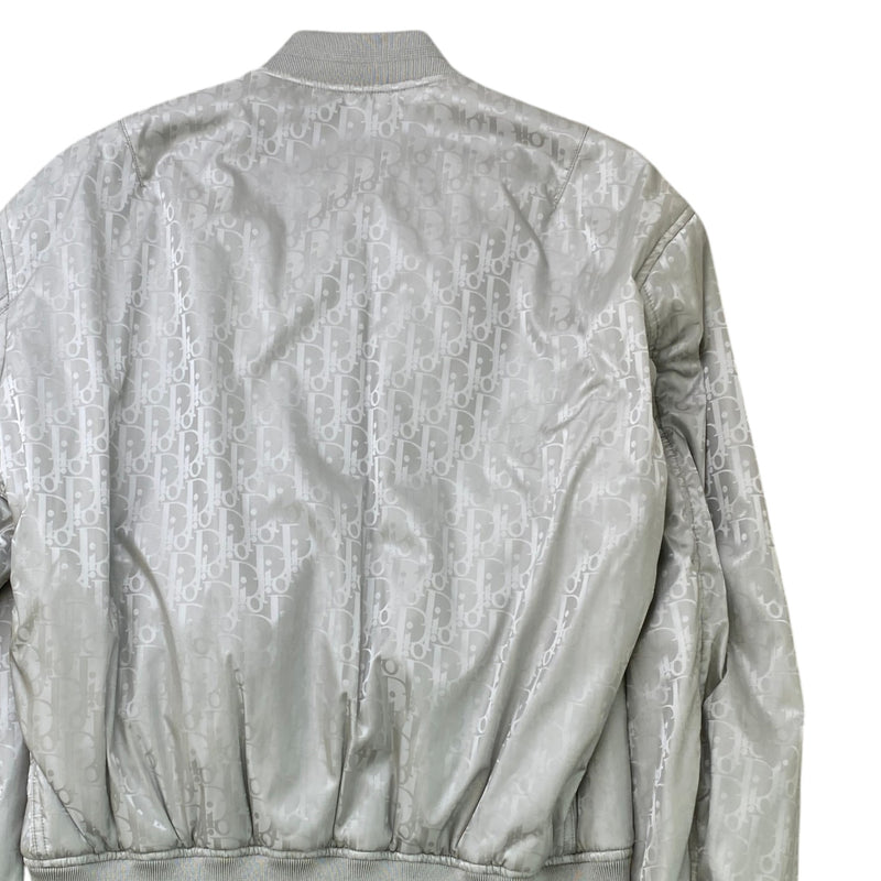 Men's Oblique Bomber Jacket Grey Size M