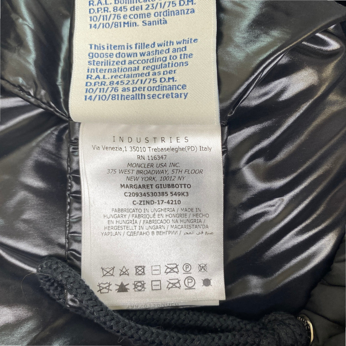 Men's Margaret Down Jacket Black Size 1 / S - Photo 6