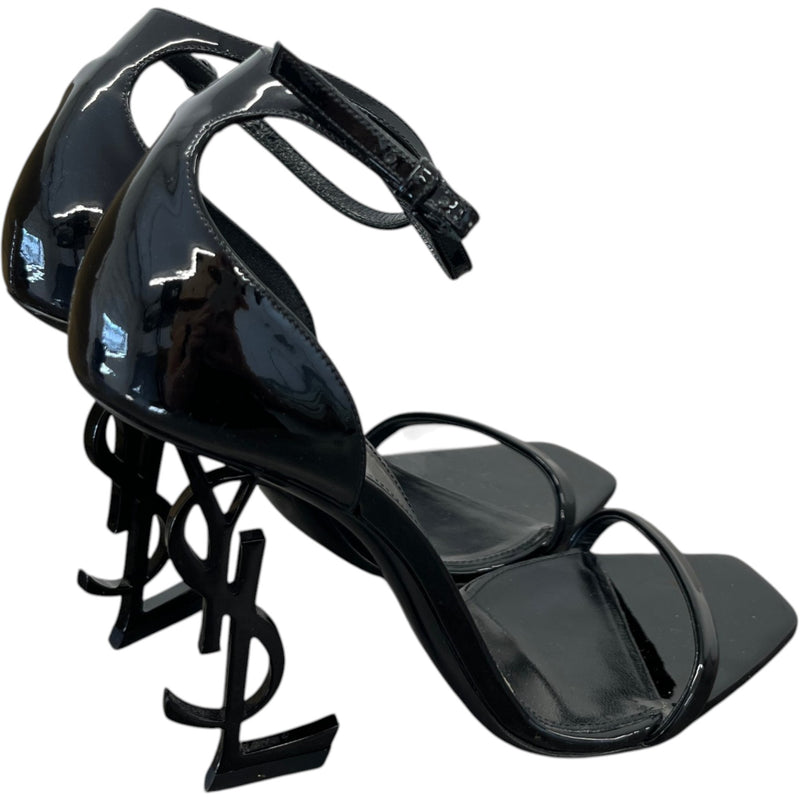Saint Laurent Women's Opyum 110 Sandal Heels Black Size 4