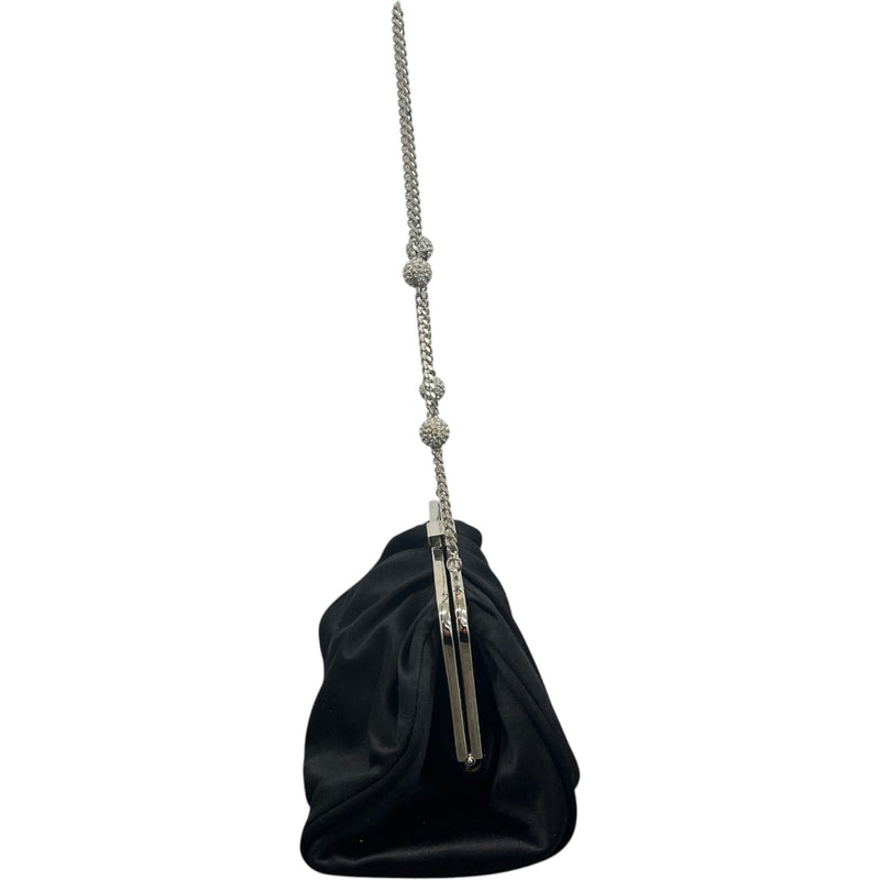 Women's Satin Embellished Clutch Black