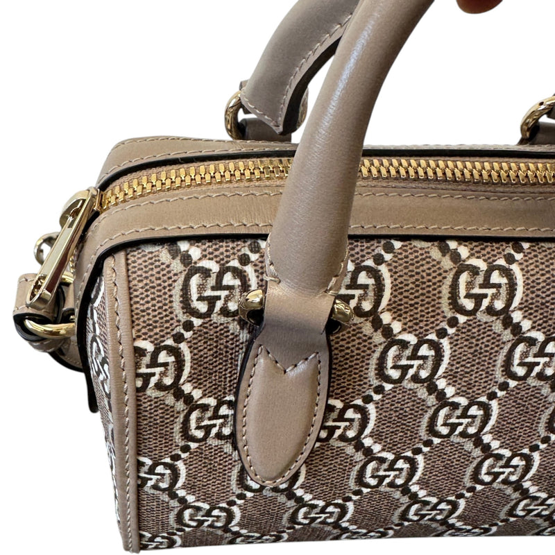 Women's Super Mini Boston Handbag Beige