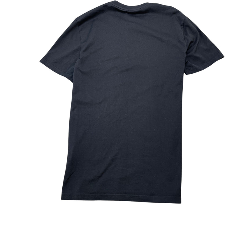 Men's Distressed Logo Print T-Shirt Black Size S