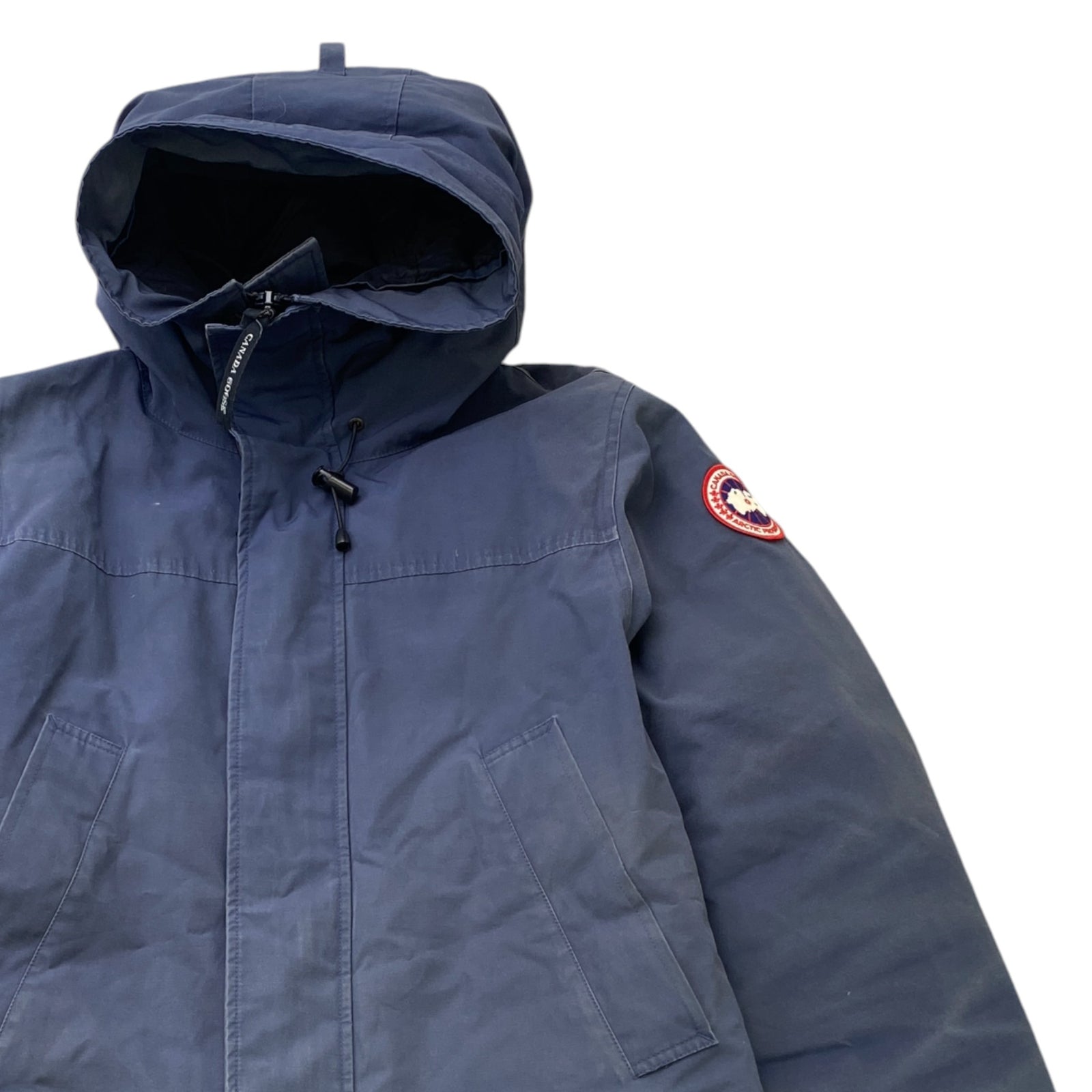 Men's Langford Parka Down Jacket Navy Size M - Photo 3