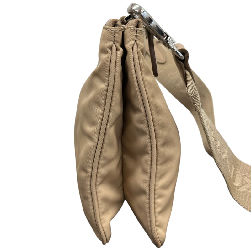 Women's Re-Edition 2000 Plaque Logo Crossbody Bag Beige
