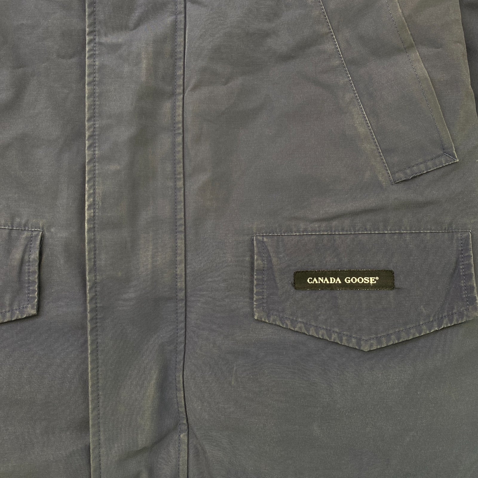 Men's Langford Parka Down Jacket Navy Size M - Photo 5