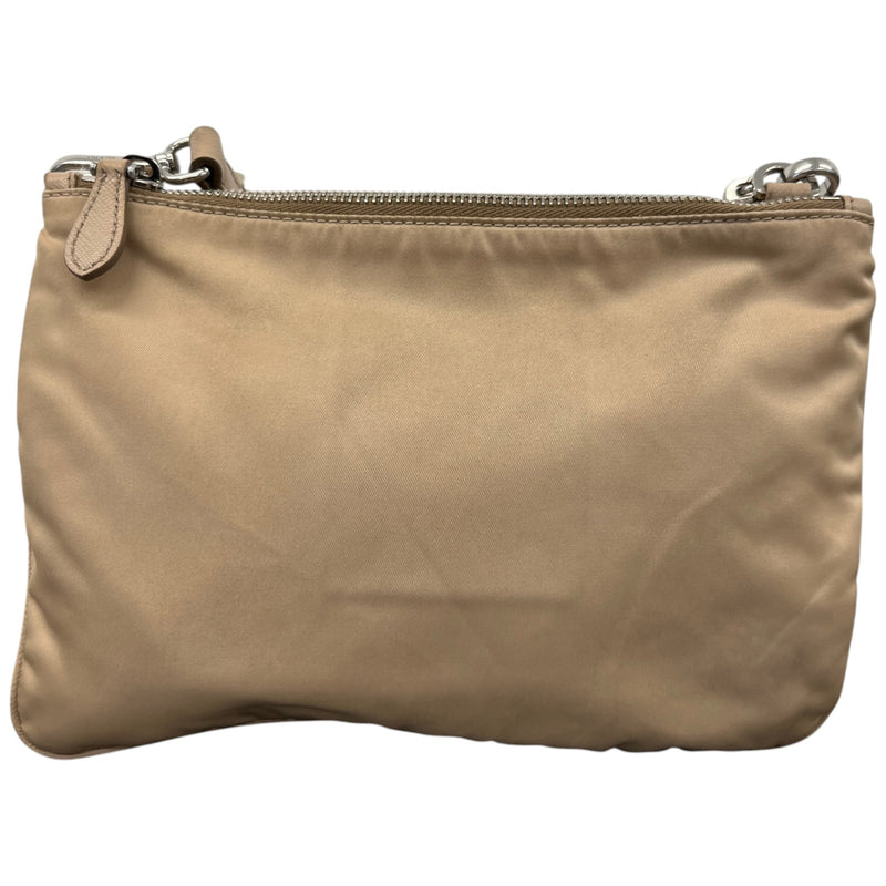 Women's Re-Edition 2000 Plaque Logo Crossbody Bag Beige