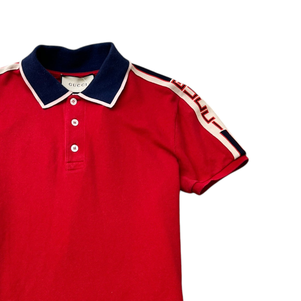 Men's Track Logo Polo Shirt Red Size S - Photo 3