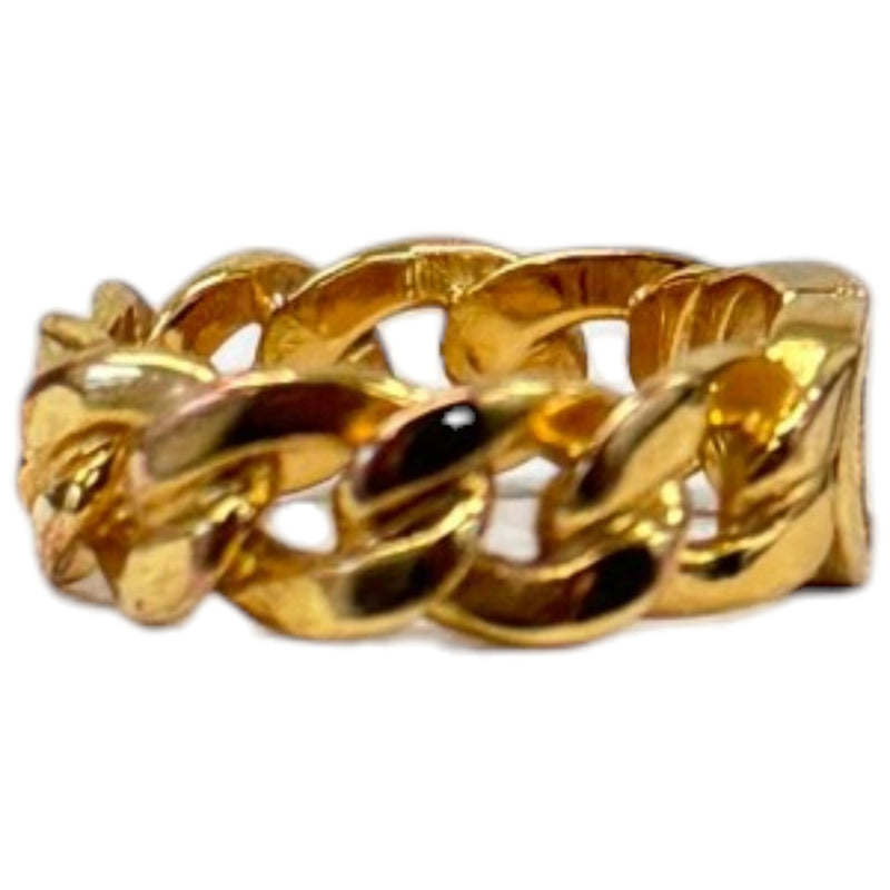 Women's CD Icon Chain Ring Gold Size M