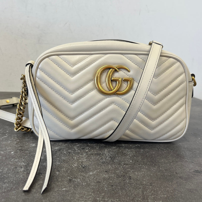 Women's Gg Marmont Small Camera Bag White