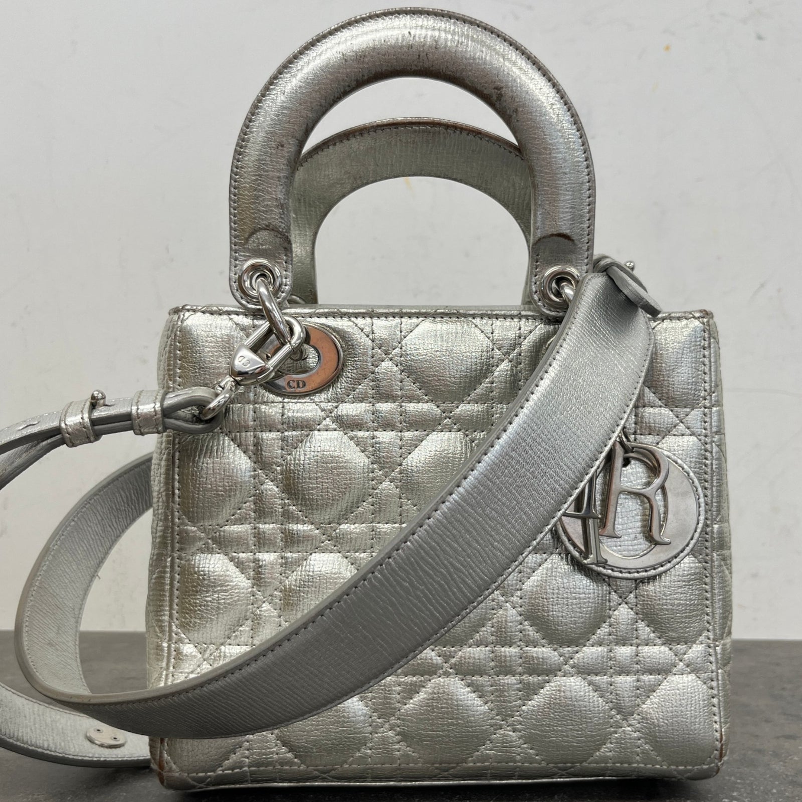 Dior Women's Medium Lady Dior Bag Silver - Photo 13