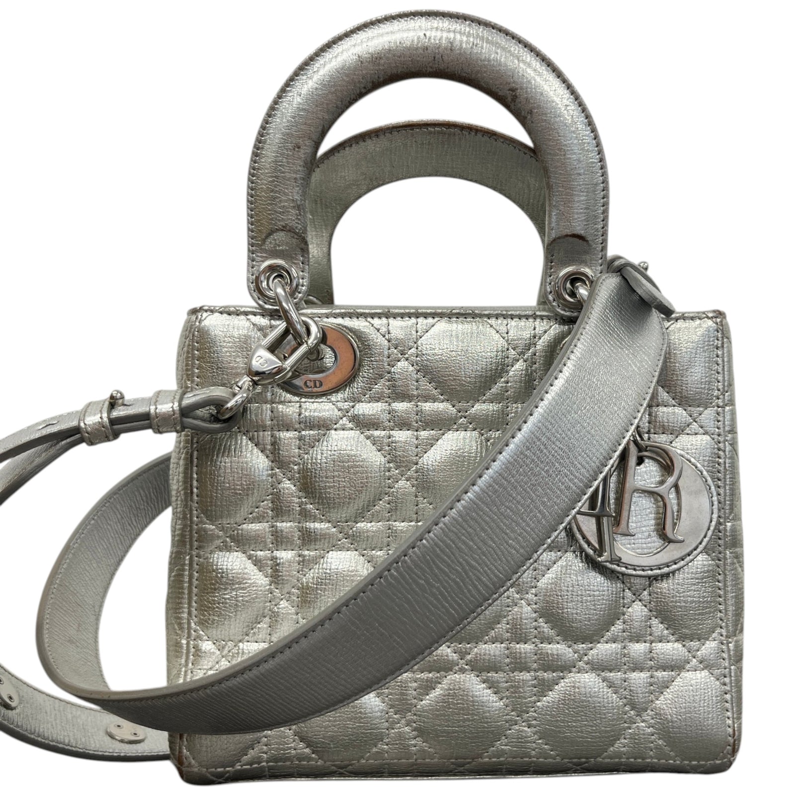 Dior Women's Medium Lady Dior Bag Silver - Photo 1