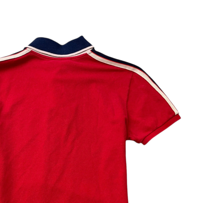 Men's Track Logo Polo Shirt Red Size S