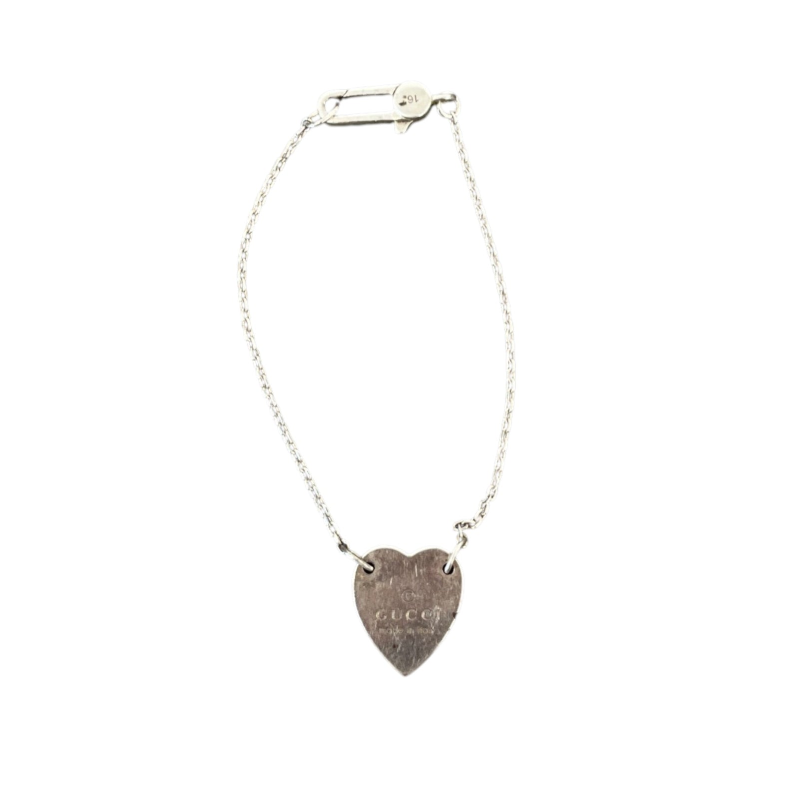 Women's Sterling Silver Trademark Heart Bracelet Silver Size S - Photo 2