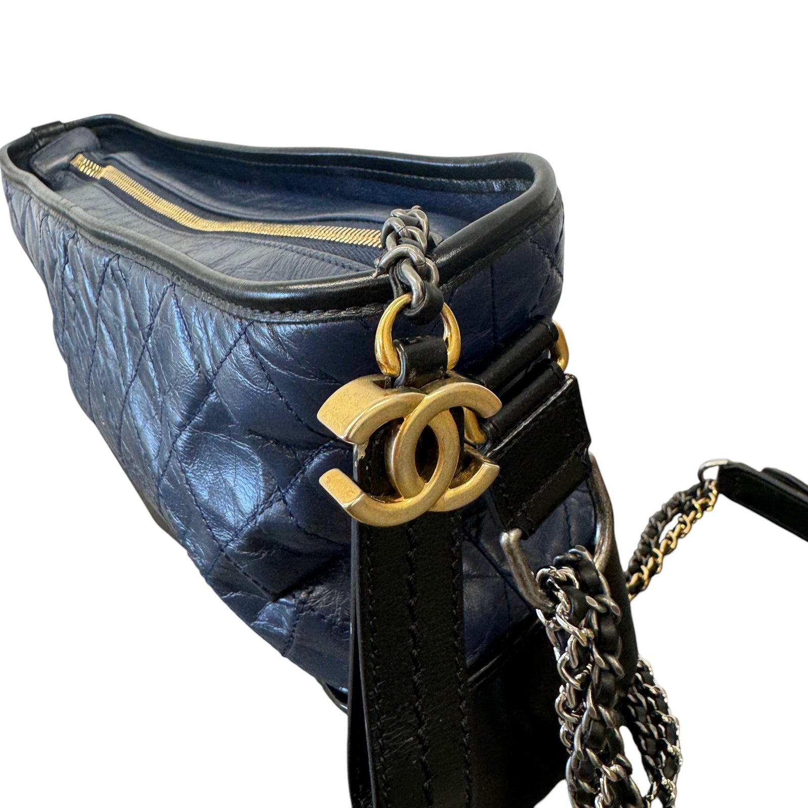 Women's Gabrielle Hobo Medium Handbag Navy - Photo 13