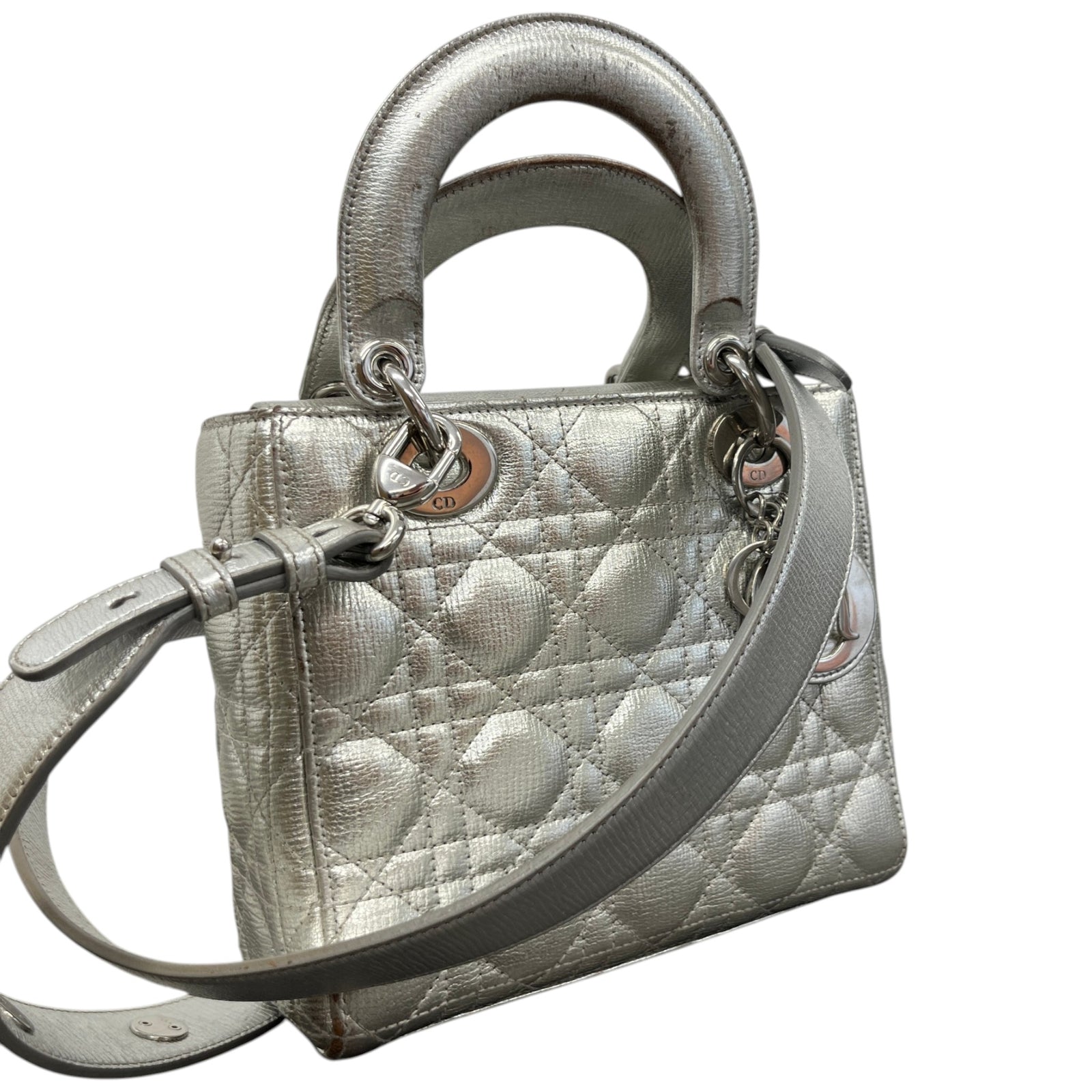 Dior Women's Medium Lady Dior Bag Silver - Photo 5