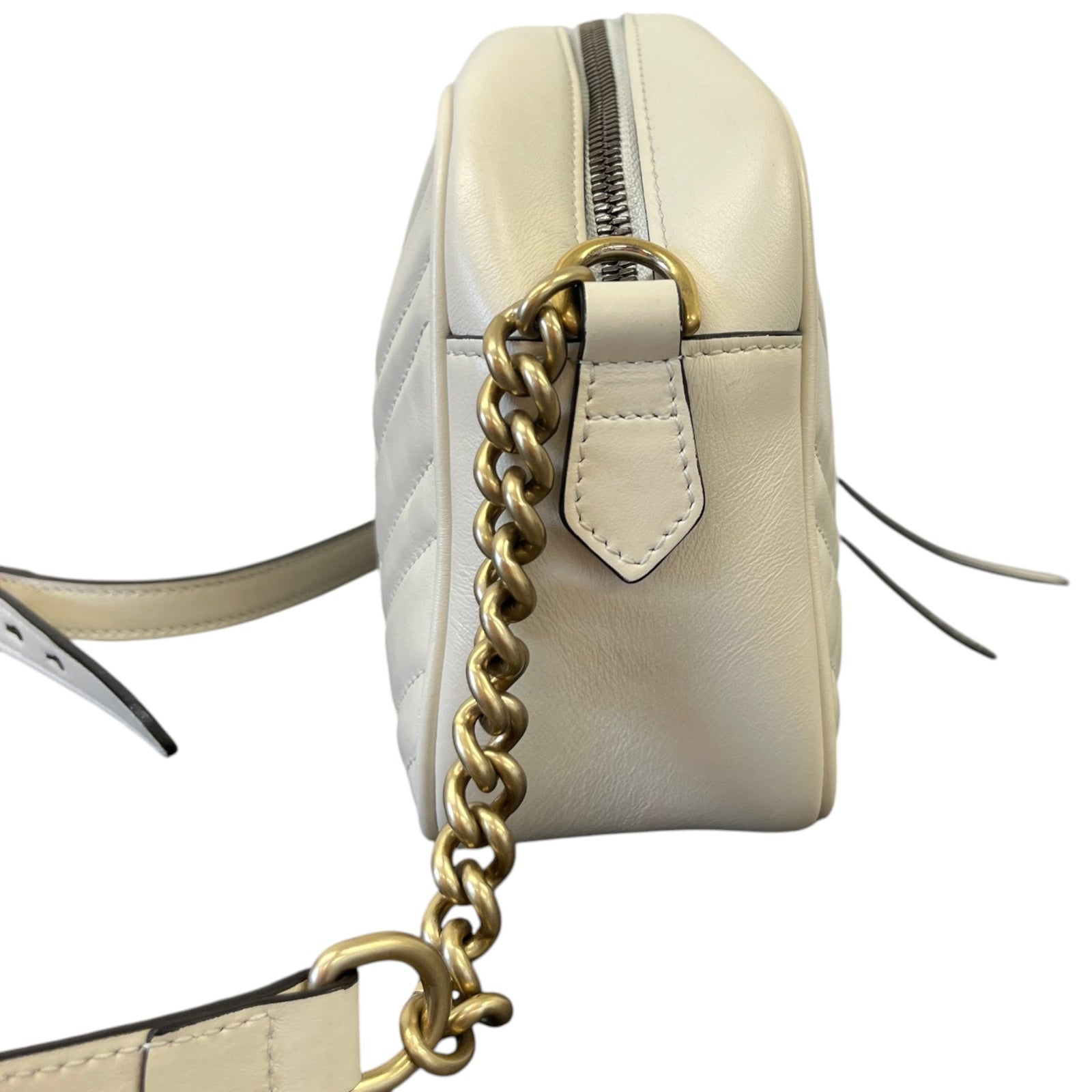 Women's Gg Marmont Small Camera Bag White - Photo 6