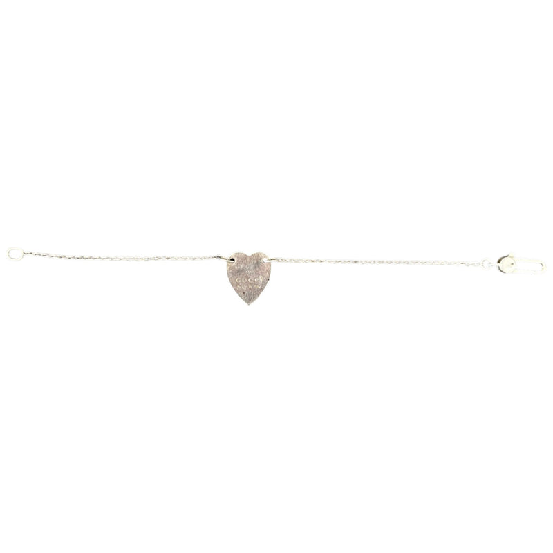 Women's Sterling Silver Trademark Heart Bracelet Silver Size S