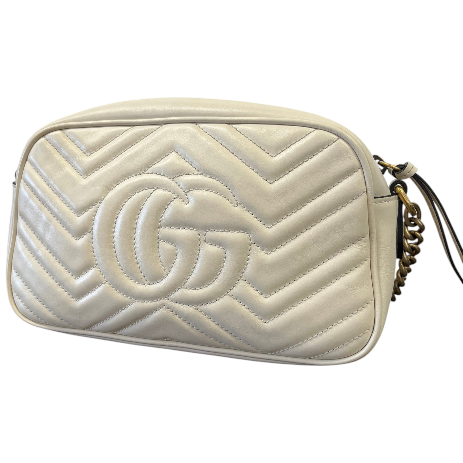 Women's Gg Marmont Small Camera Bag White - Photo 9