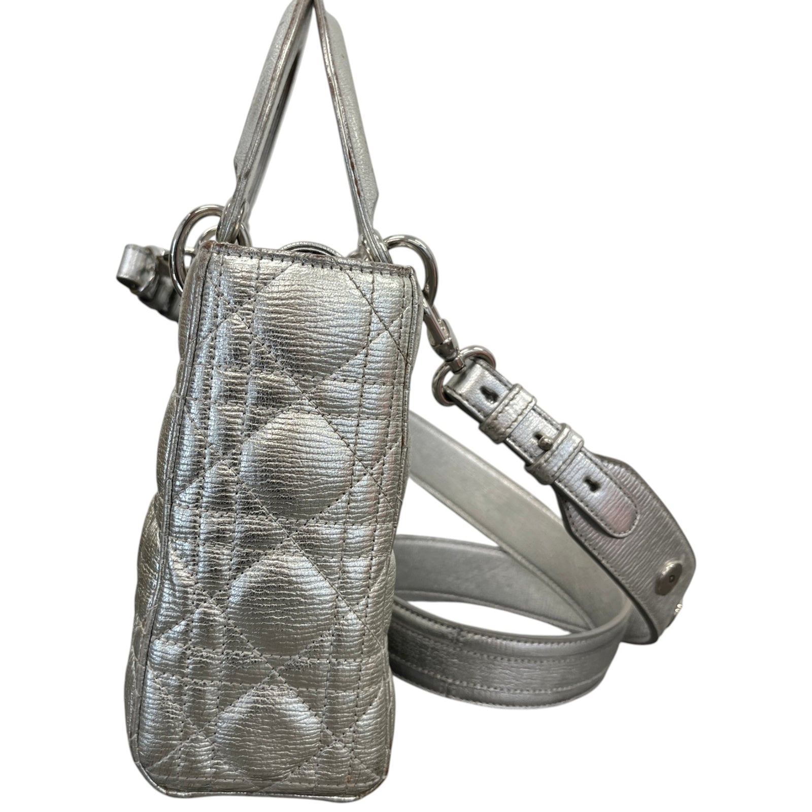 Dior Women's Medium Lady Dior Bag Silver - Photo 6