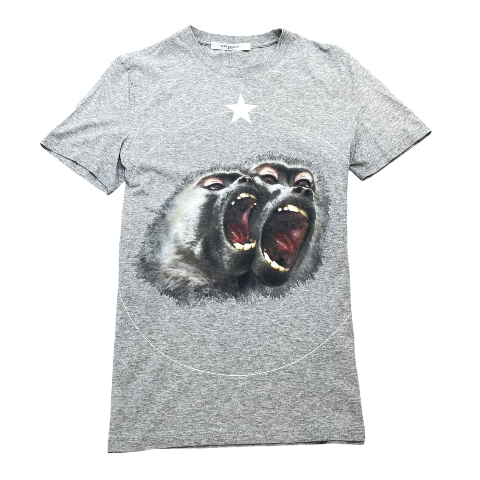 Men's Monkey Brothers Print T-Shirt Grey Size S - Photo 1