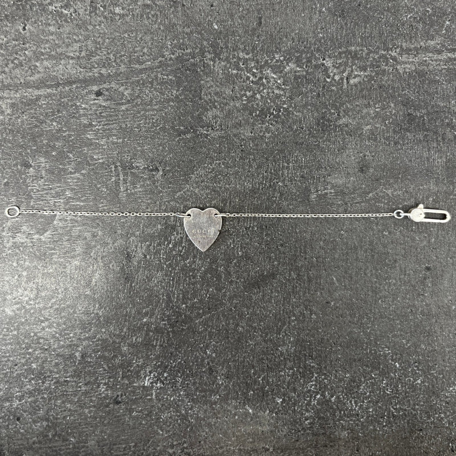 Women's Sterling Silver Trademark Heart Bracelet Silver Size S - Photo 4