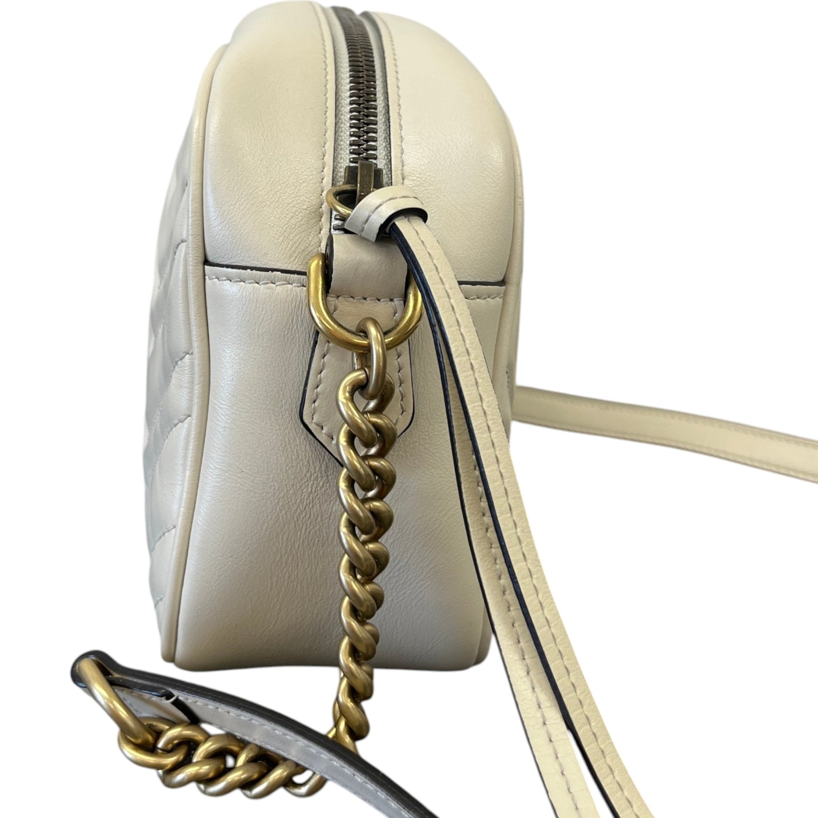 Women's Gg Marmont Small Camera Bag White - Photo 7