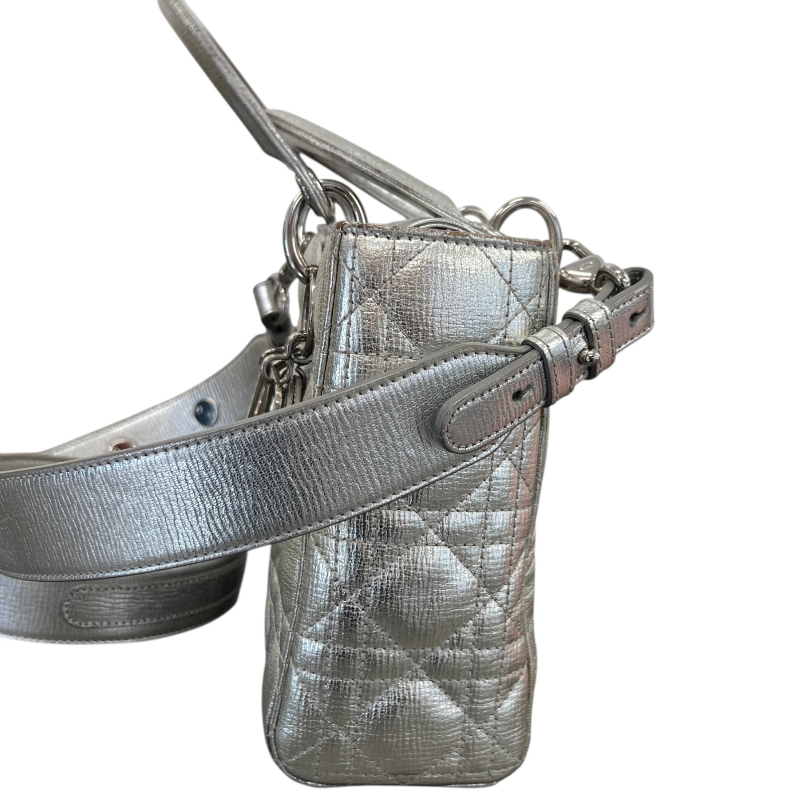 Dior Women's Medium Lady Dior Bag Silver - Photo 7