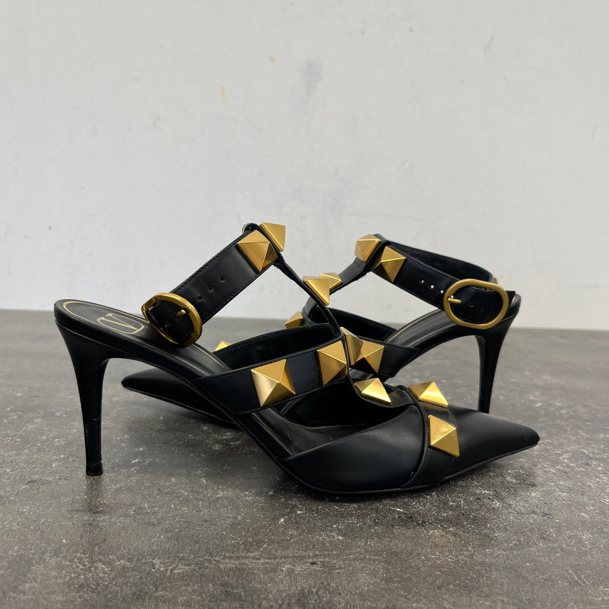 Women's Rockstud Heels Black Size UK 6.5 / EU 39.5 - Photo 11