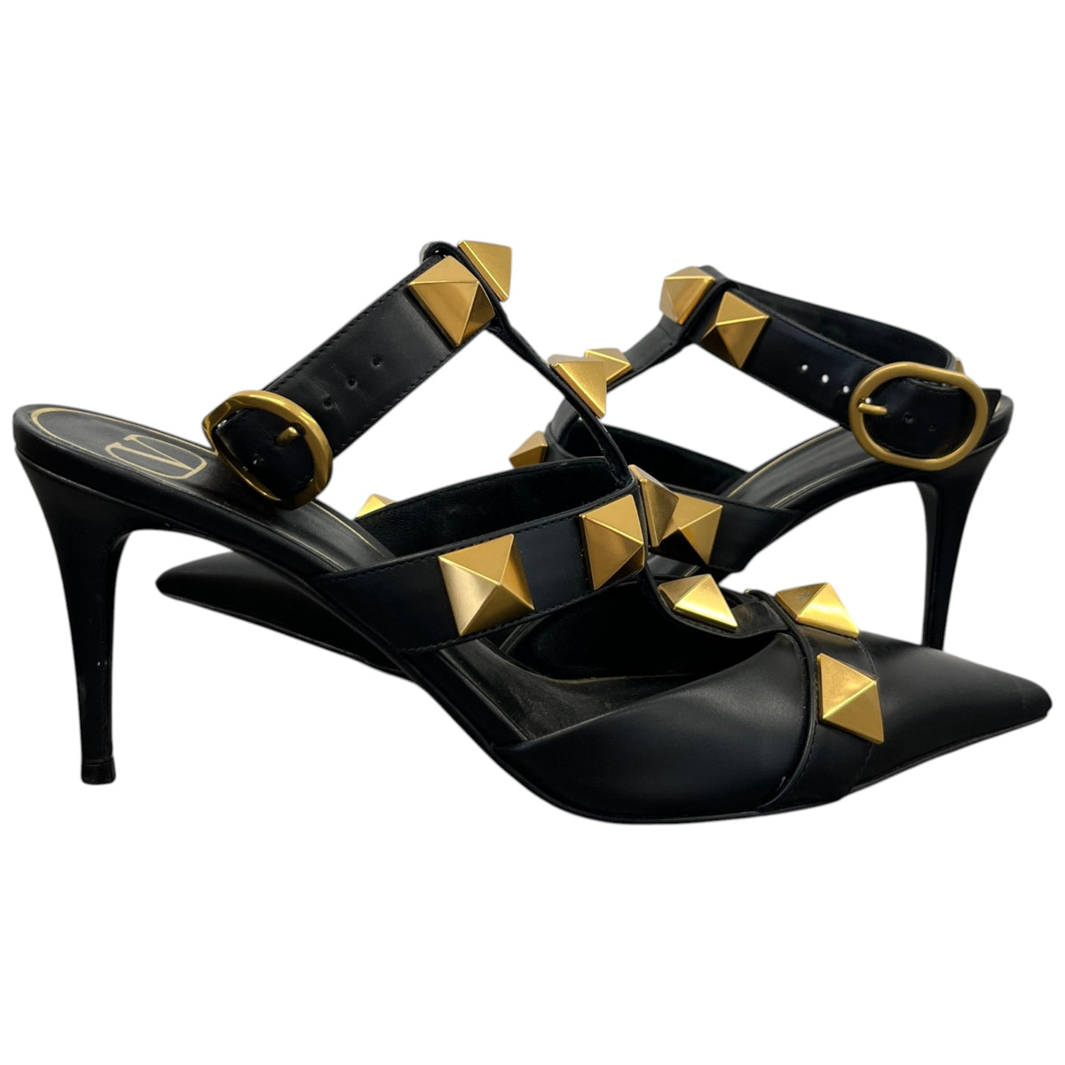 Women's Rockstud Heels Black Size UK 6.5 / EU 39.5 - Photo 3