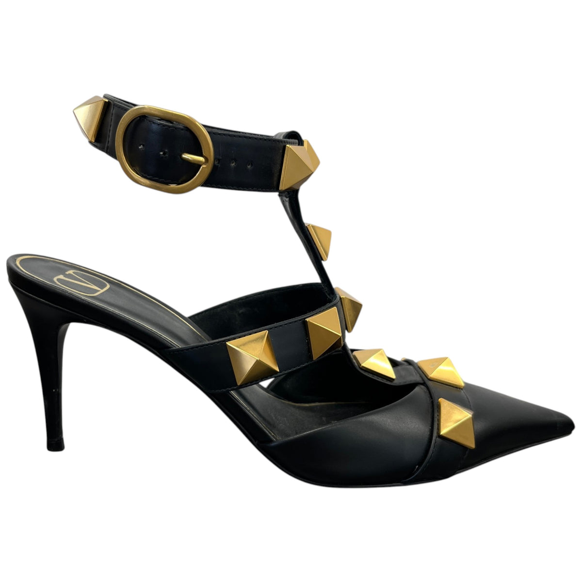Women's Rockstud Heels Black Size UK 6.5 / EU 39.5 - Photo 1