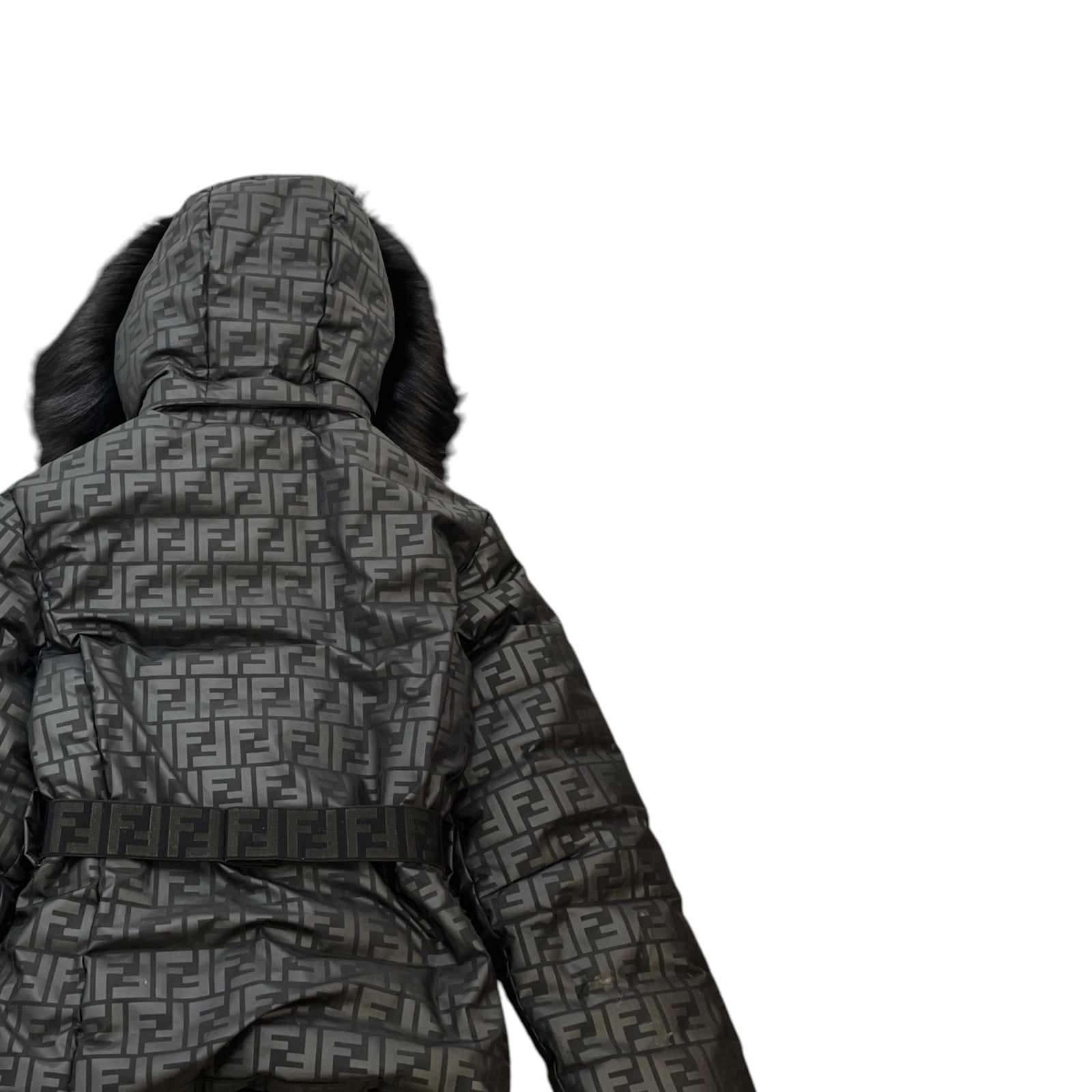 Women's Ff-Logo Padded Ski Down Jacket Black Size IT 38 / UK 6 - Photo 4