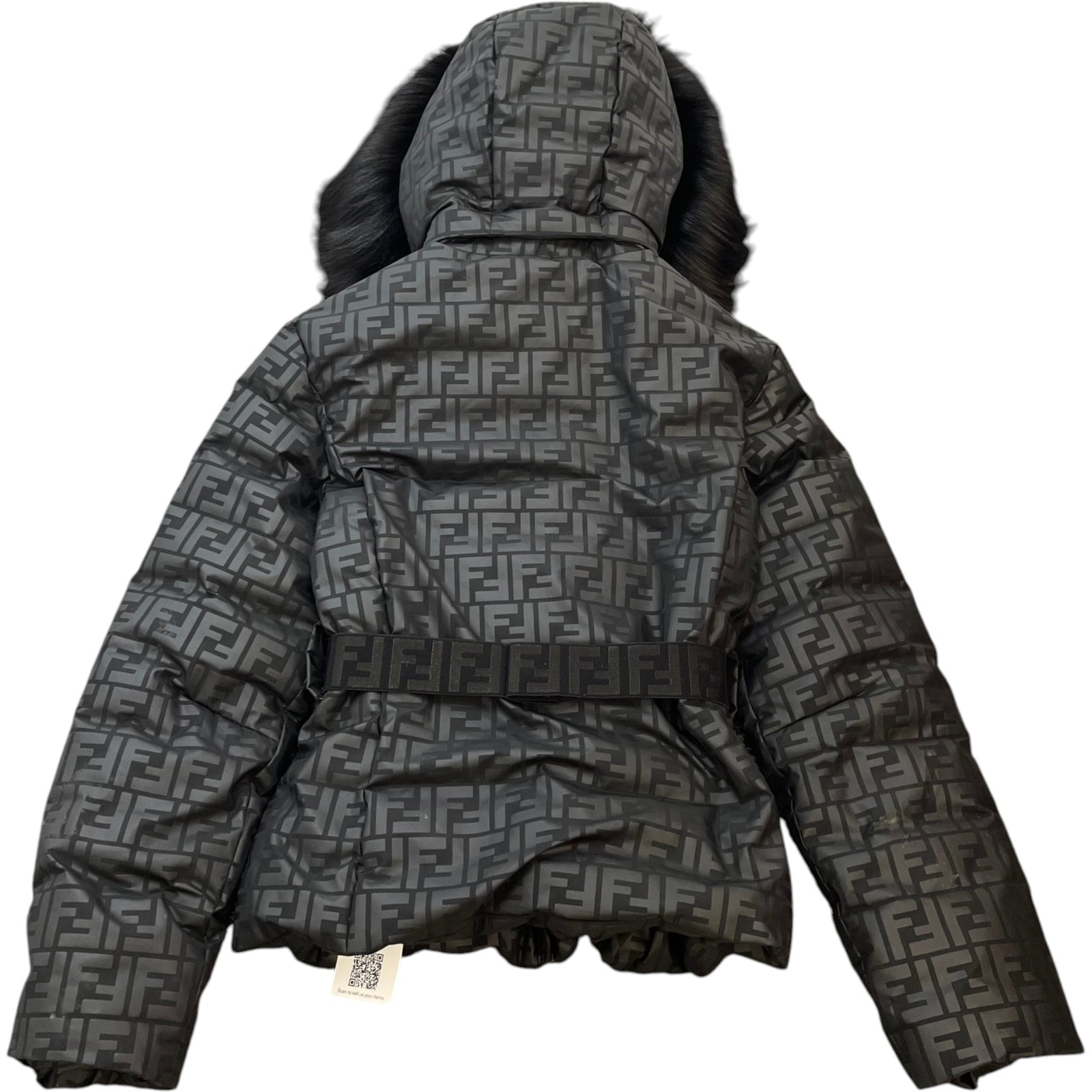 Women's Ff-Logo Padded Ski Down Jacket Black Size IT 38 / UK 6 - Photo 2