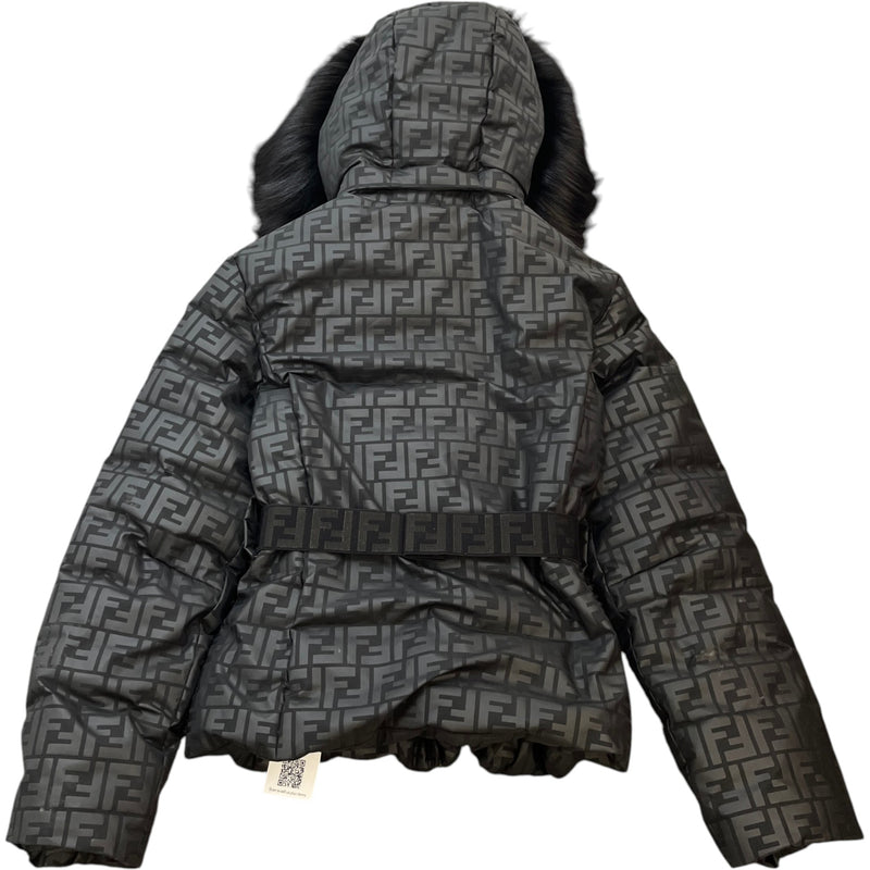 Women's Ff-Logo Padded Ski Down Jacket Black Size IT 38 / UK 6