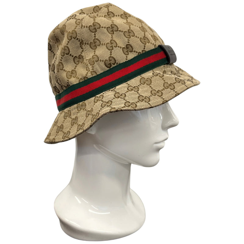 Women's GG Monogram Bucket Hat Beige Size L