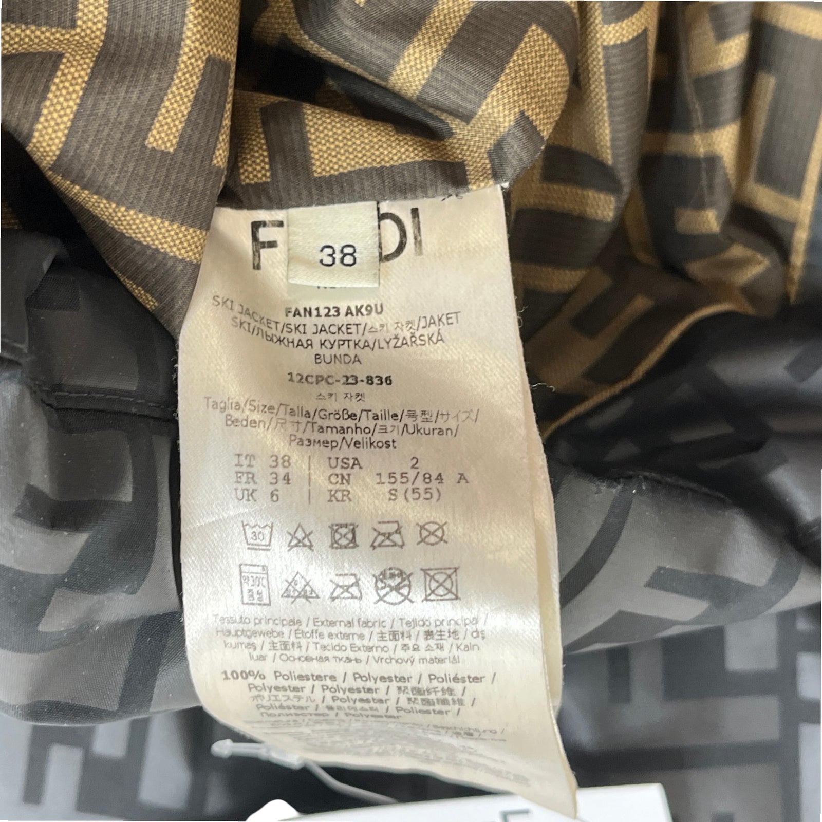 Women's Ff-Logo Padded Ski Down Jacket Black Size IT 38 / UK 6 - Photo 5