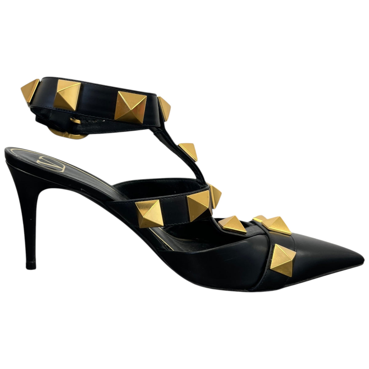 Women's Rockstud Heels Black Size UK 6.5 / EU 39.5 - Photo 4