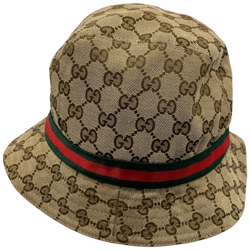 Women's GG Monogram Bucket Hat Beige Size L