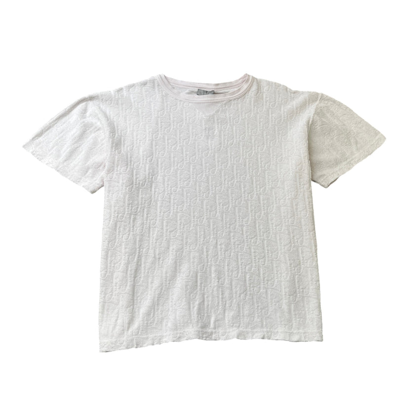 Men's Oblique Towelling T-Shirt White Size M