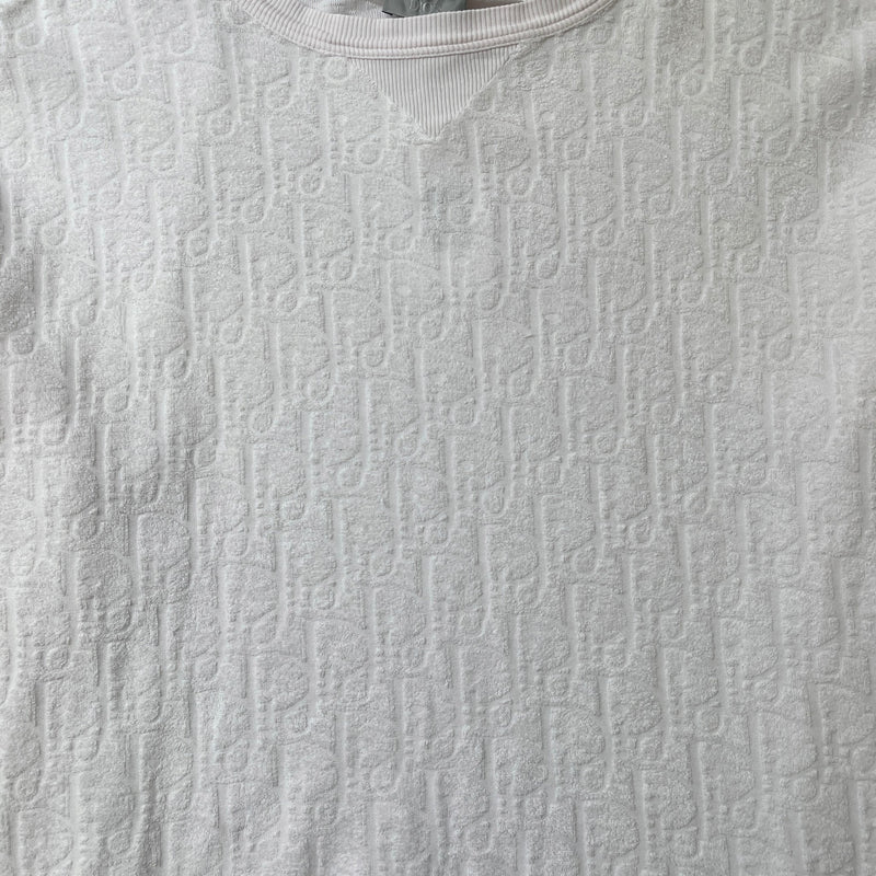 Men's Oblique Towelling T-Shirt White Size M