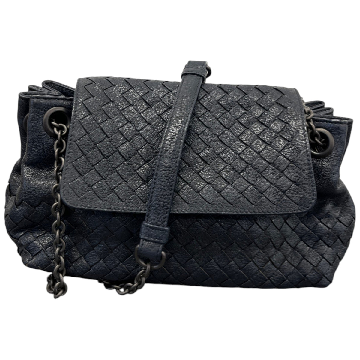 Women's Intrecciato Woven Handbag Black - Photo 1