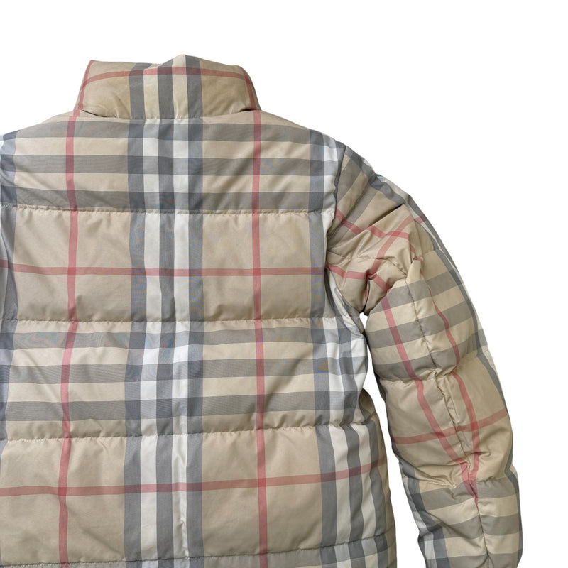 Women's Reversible Check Down Jacket Khaki Size S