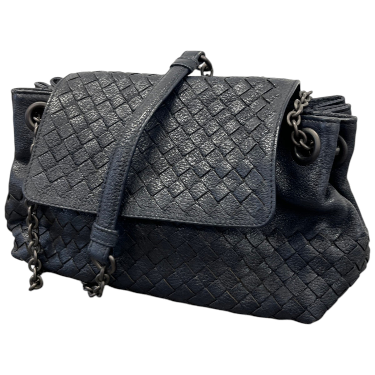 Women's Intrecciato Woven Handbag Black - Photo 5