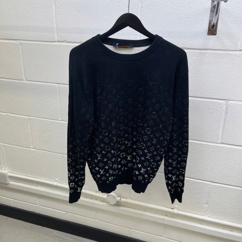 Men's LVSE Monogram Degradé Sweatshirt Black Size M