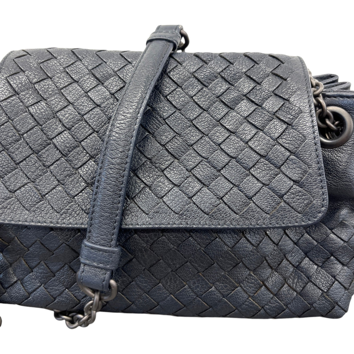 Women's Intrecciato Woven Handbag Black - Photo 11