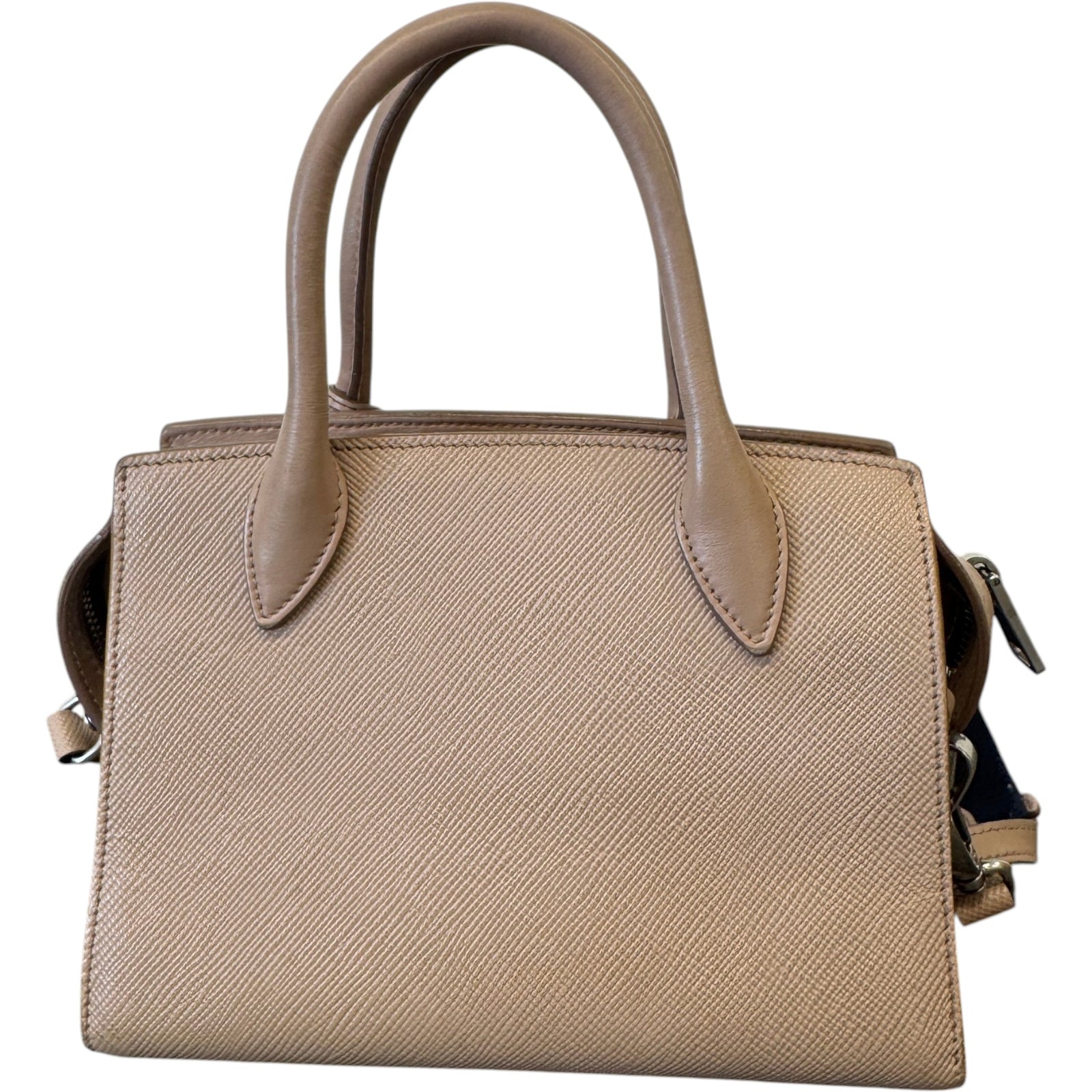 Women's Monochrome Saffiano Tote Handbag Pink - Photo 3