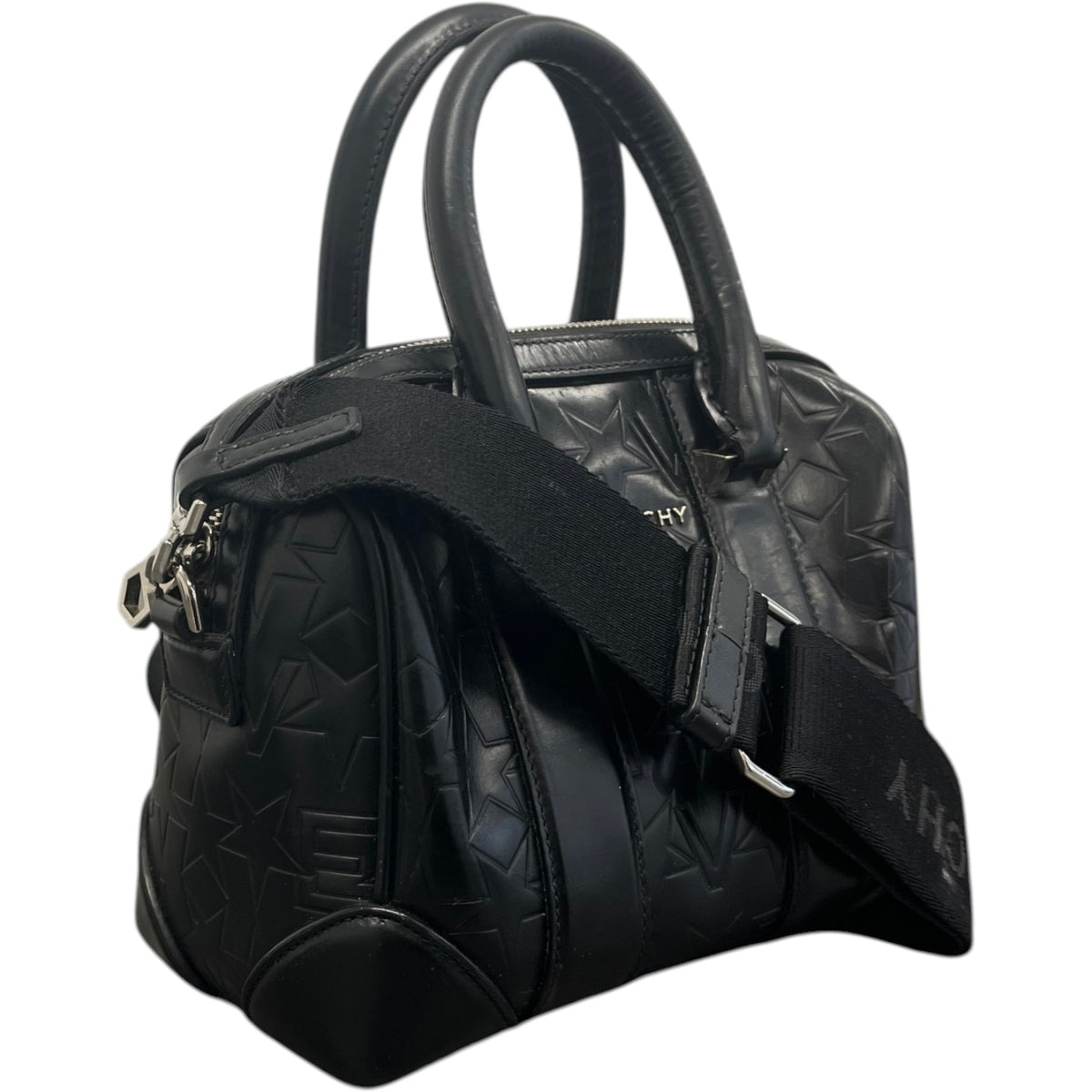 Women's Star Embossed Micro Lucrezia Handbag Black - Photo 4