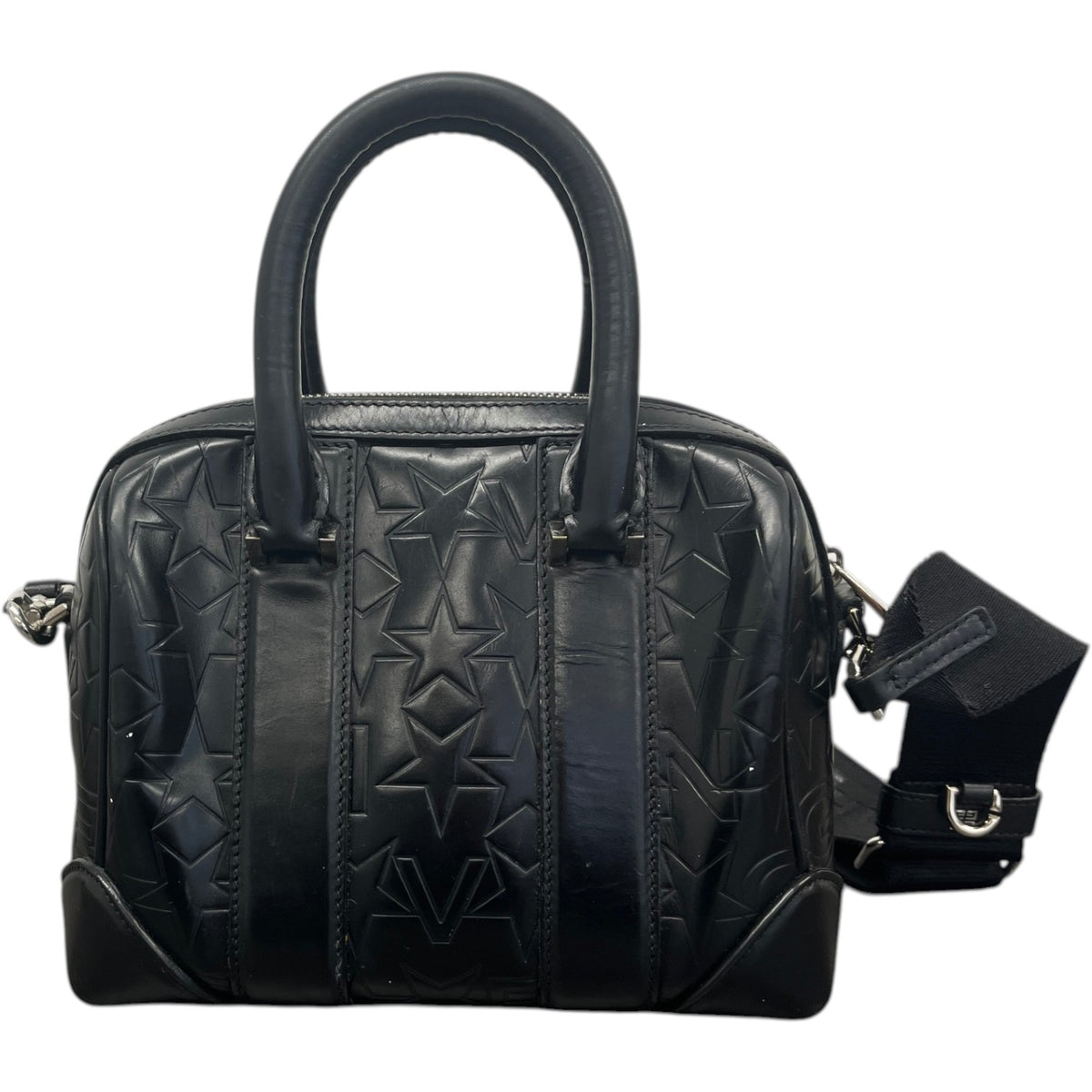 Women's Star Embossed Micro Lucrezia Handbag Black - Photo 5